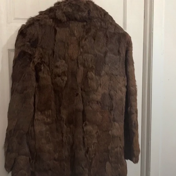 100% real genuine angora rabbit fur coat - Picture 2 of 2